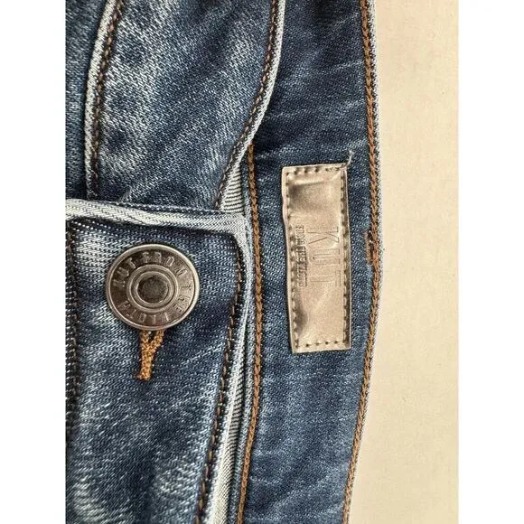 Kut From The Kloth Jeans Size 14 High Rise Button Fly Charlize Slim Raw Hem NWT​