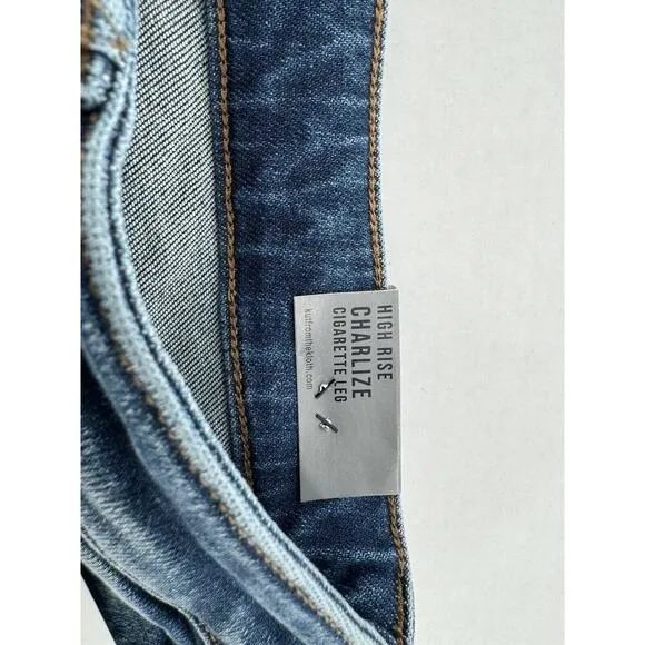 Kut From The Kloth Jeans Size 14 High Rise Button Fly Charlize Slim Raw Hem NWT​
