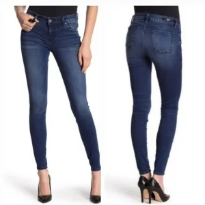 Kut From The Kloth Mia Toothpick Mid Rise Skinny Denim Blue Jeans Sz 12