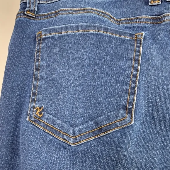 Kut From The Kloth Mia Toothpick Mid Rise Skinny Denim Blue Jeans Sz 12