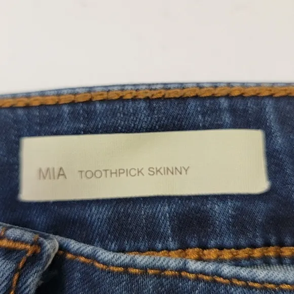 Kut From The Kloth Mia Toothpick Mid Rise Skinny Denim Blue Jeans Sz 12