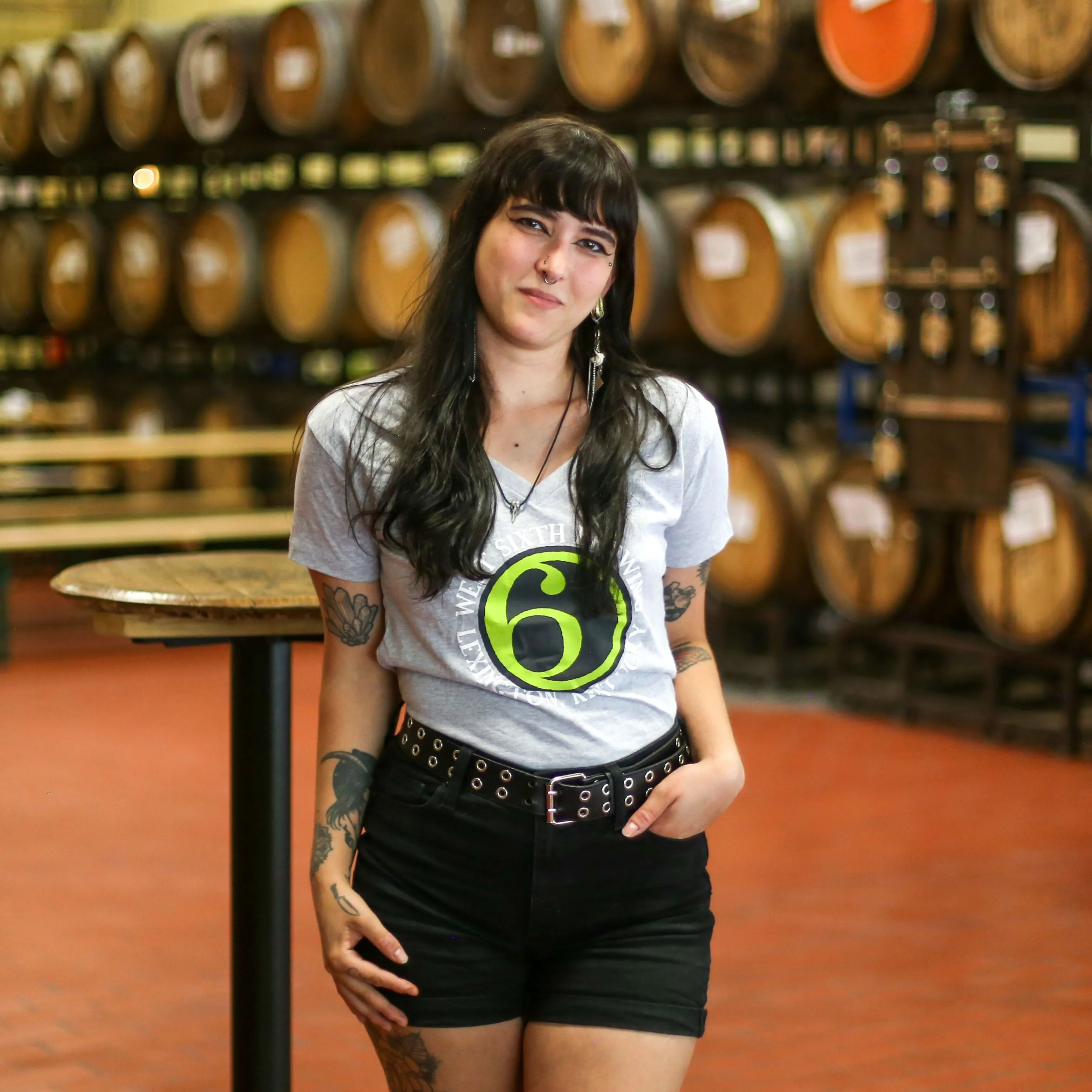 Ladies V-Neck Logo Tee