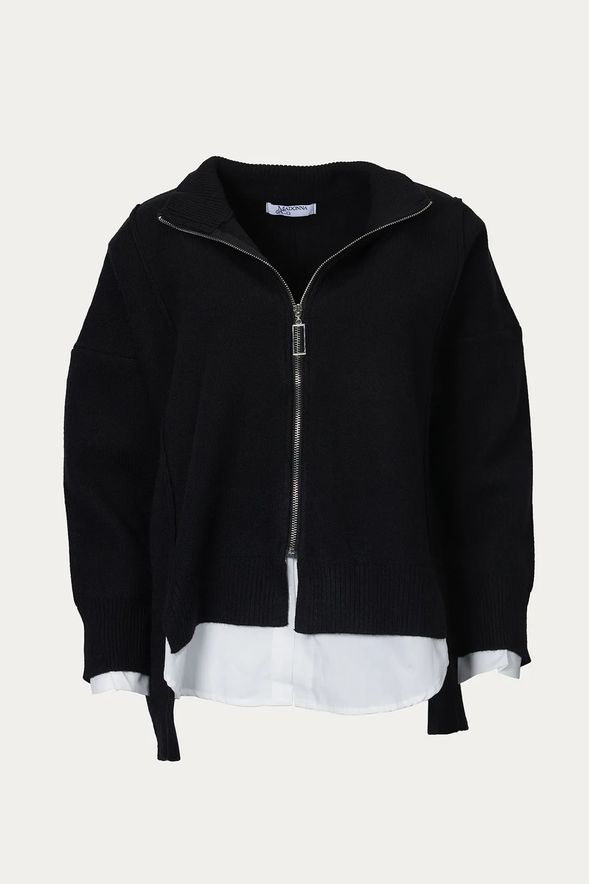 LAYERED MOCK NECK PULLOVER