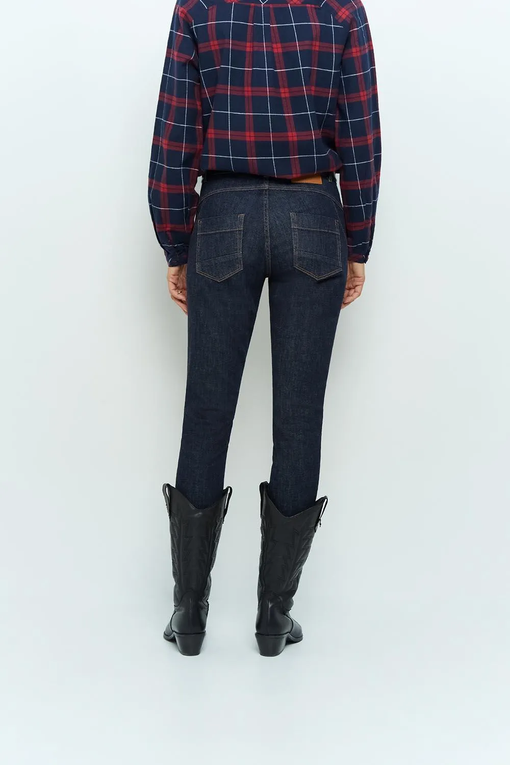 LE INDI - Jean slim marine 7/8ème effet push up