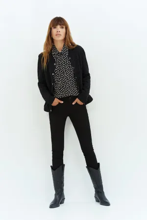 LE INDI - Jean slim noir 7/8ème effet push up