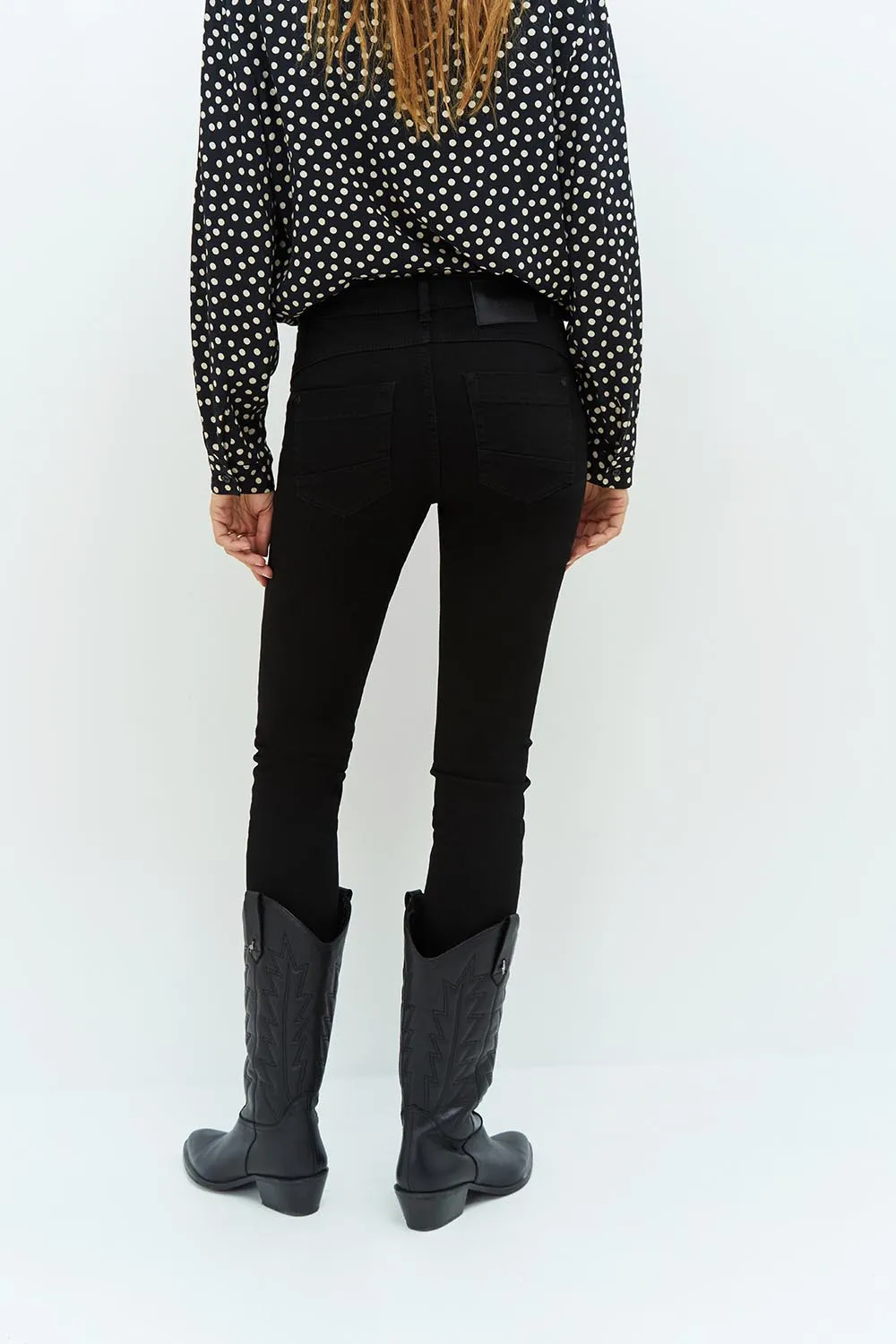 LE INDI - Jean slim noir 7/8ème effet push up