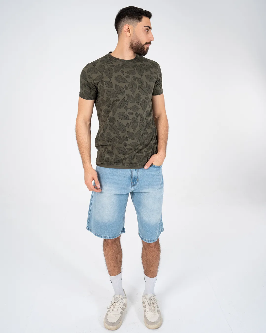Leaf Printed Mens T-shirt