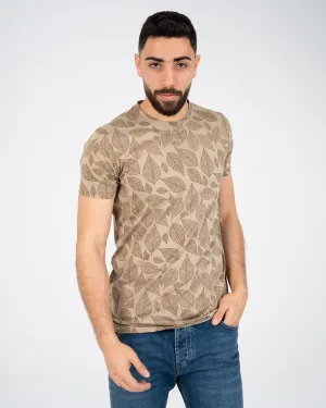 Leaf Printed Mens T-shirt