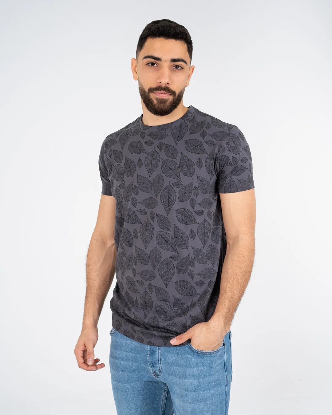 Leaf Printed Mens T-shirt