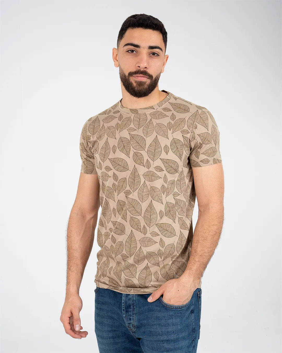 Leaf Printed Mens T-shirt