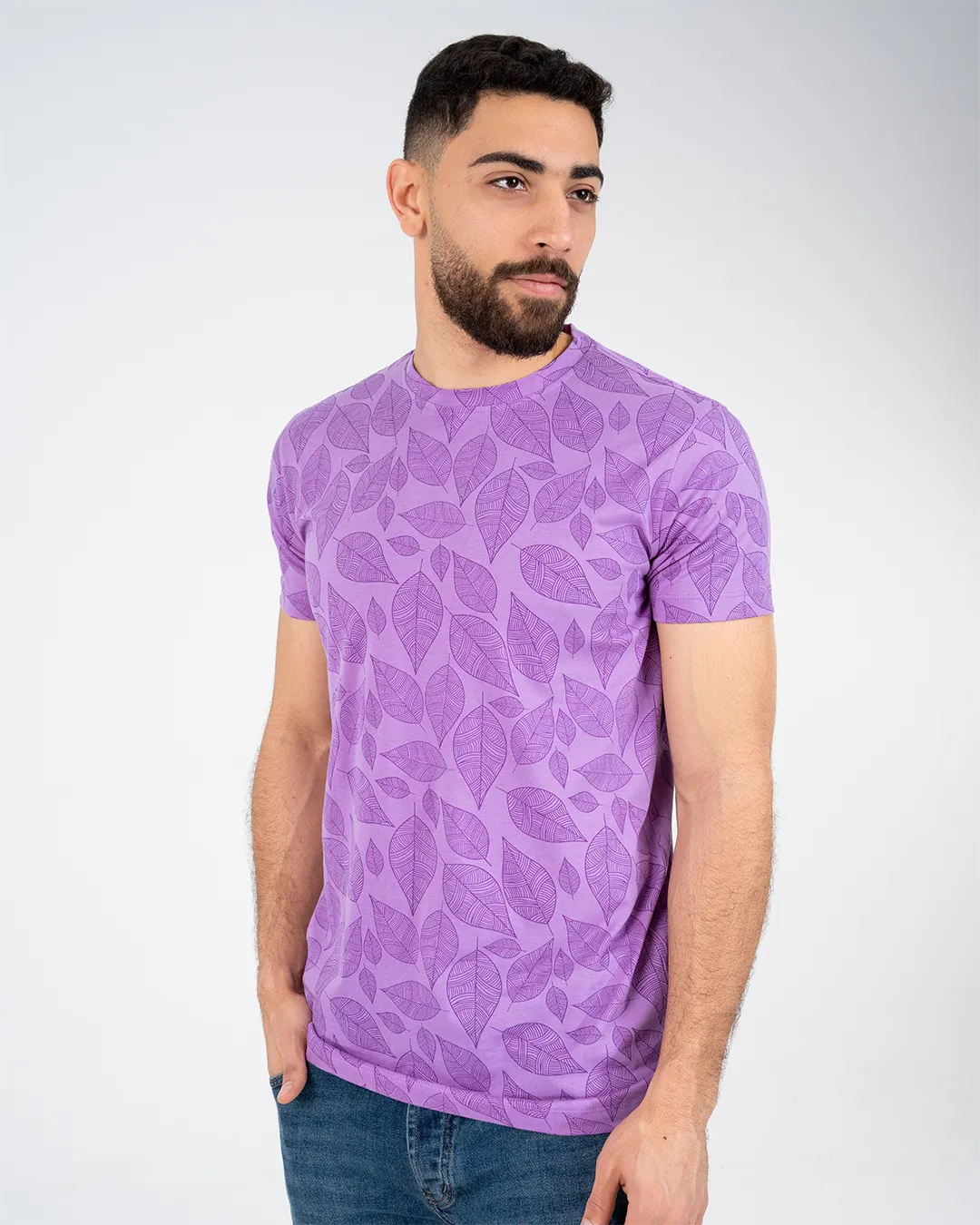 Leaf Printed Mens T-shirt