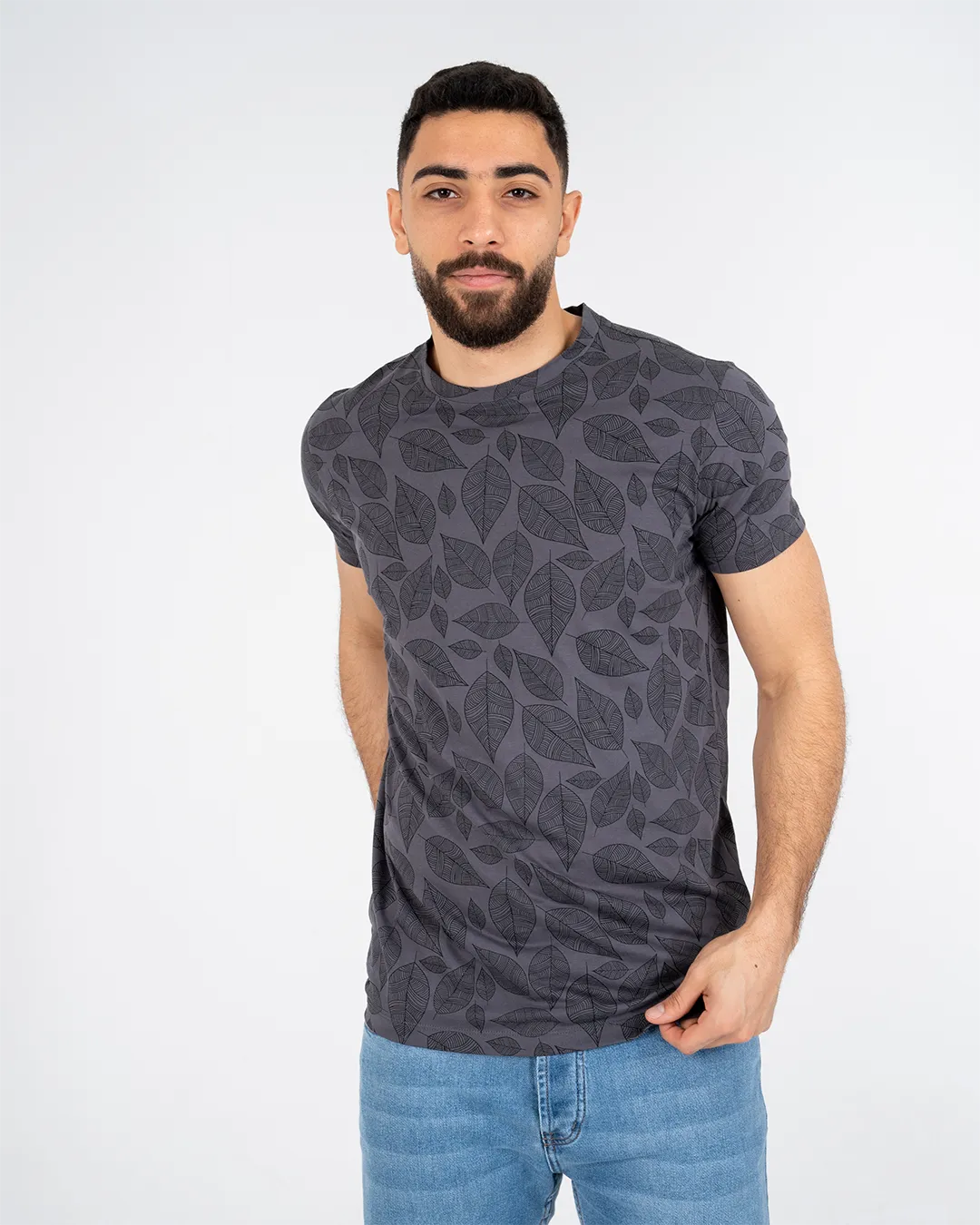 Leaf Printed Mens T-shirt