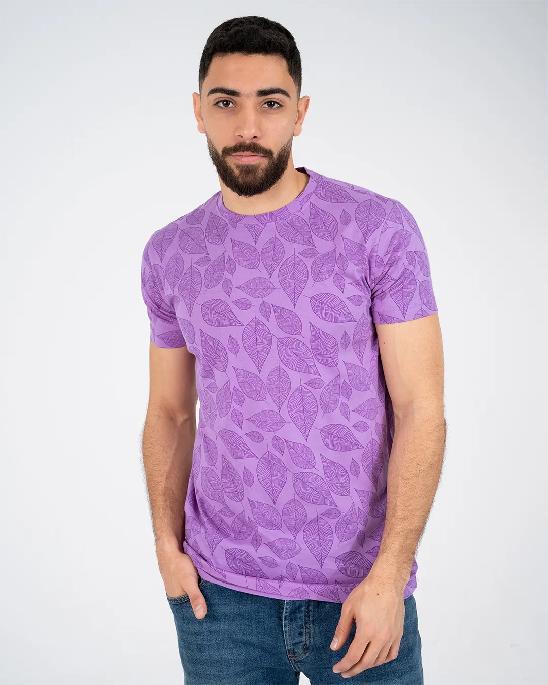 Leaf Printed Mens T-shirt