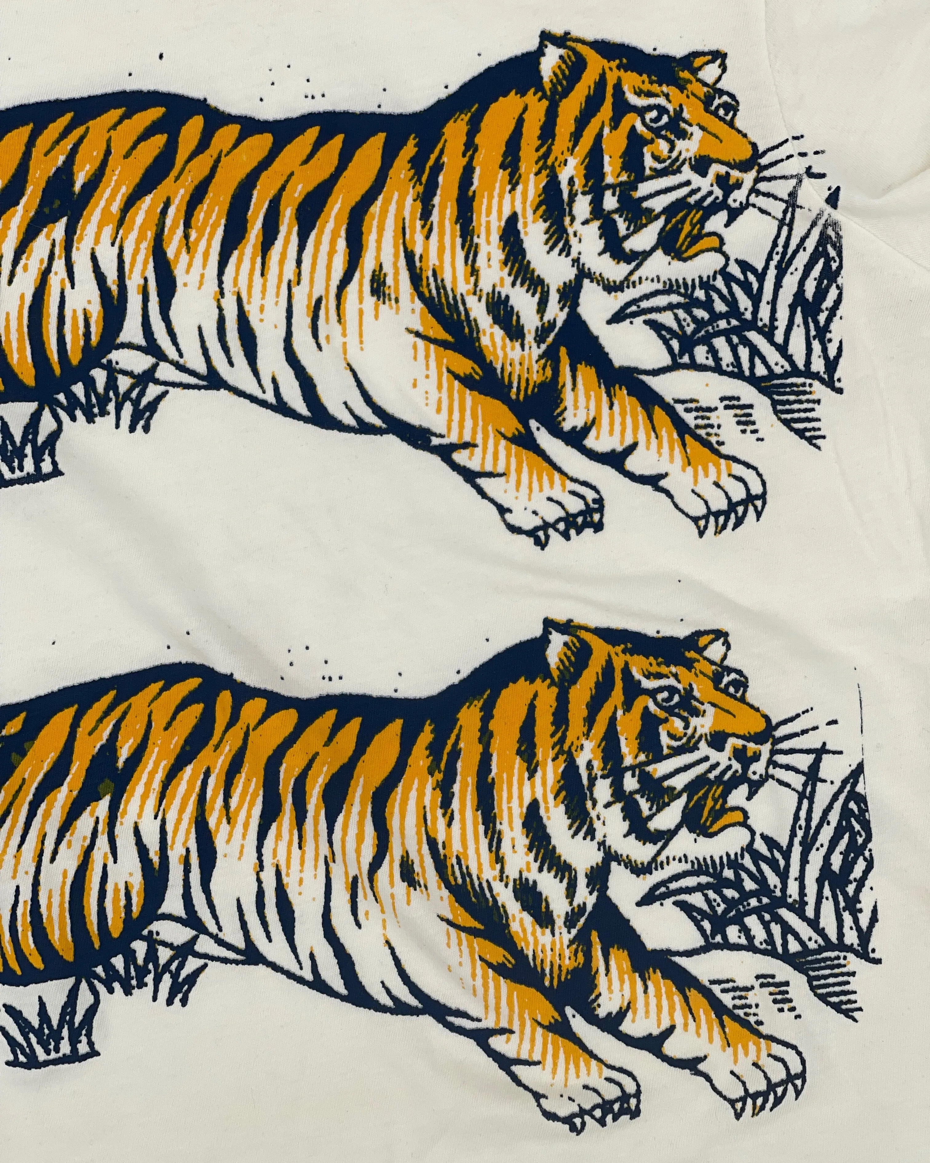 Leaping Tigers "Destroyed" White T-Shirts