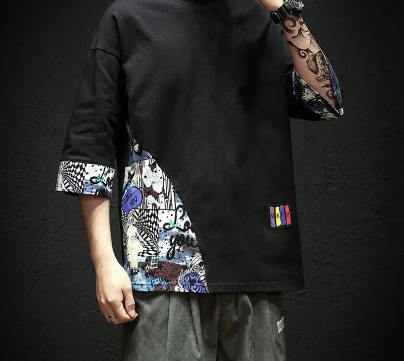 Leinen-Baumwoll-Halbarm-T-Shirt von CoolMann