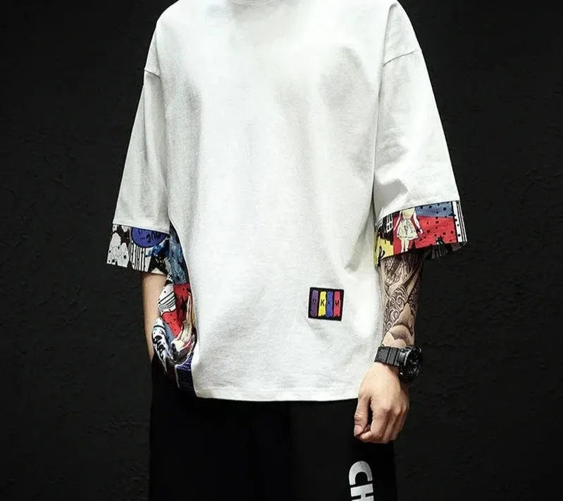 Leinen-Baumwoll-Halbarm-T-Shirt von CoolMann