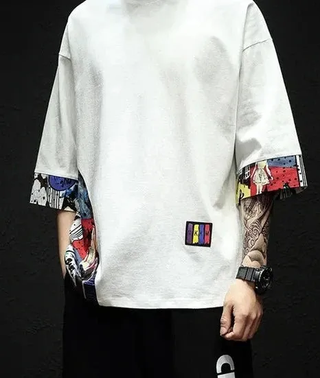 Leinen-Baumwoll-Halbarm-T-Shirt von CoolMann