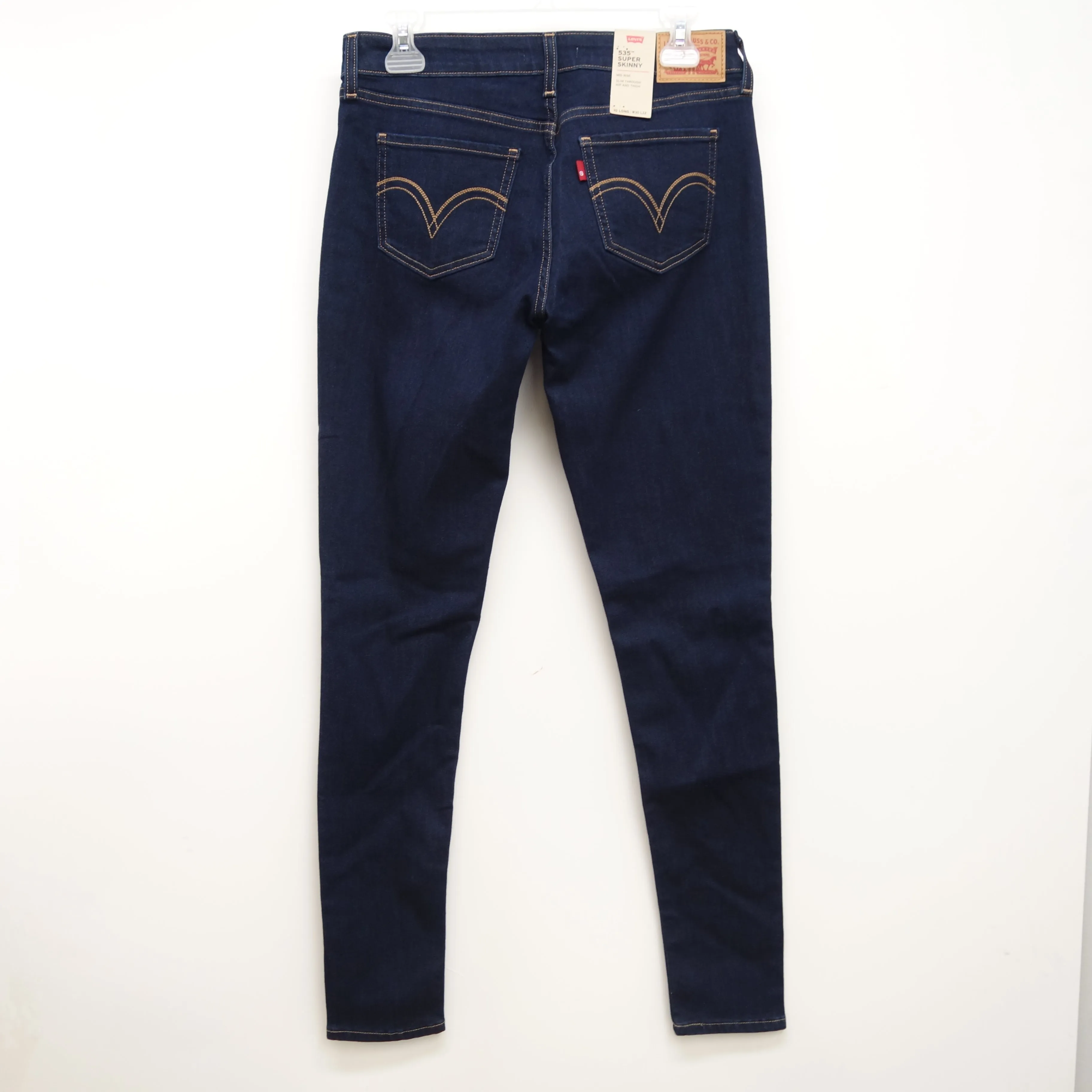Levi's 535 0200 Womens Dark Blue Super Skinny Denim Jeans Size 10L / 30 x 32