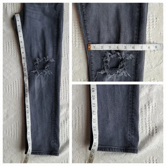 Levi's Distressed Wedgie Straight Leg Casual Everyday Coastal Denim Jean- Black