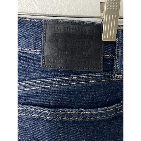 Levi's Made &amp; Crafted Women’s Cigarette Slim Jeans Italian Denim Dark Blue