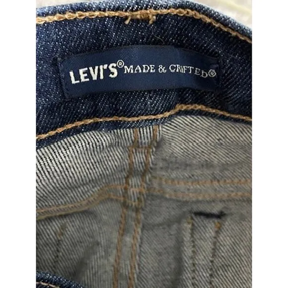Levi's Made &amp; Crafted Women’s Cigarette Slim Jeans Italian Denim Dark Blue