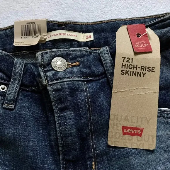 Levi's NWT 721 High Rise Skinny Jeans Women 00/24