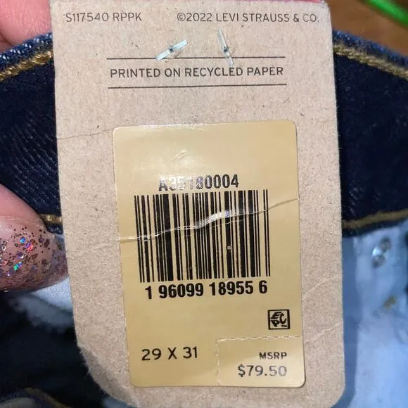 Levi’s Silver Tab ‘94 Baggy Straight Leg Denim Jeans Womens Size 29x31