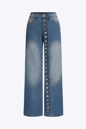Lilian - Classic Button Fit  Woman's Straight Leg Jeans