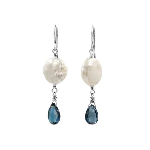 London Blue Topaz Silver Earrings