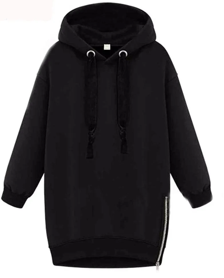 Loose Hooded Jacket Thick Long Sleeve Sweatshirt Warm Hoodies