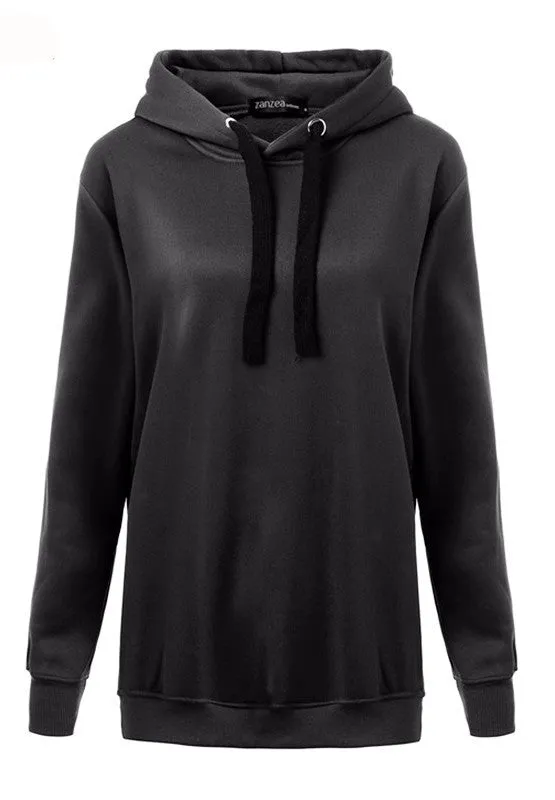 Loose Hooded Jacket Thick Long Sleeve Sweatshirt Warm Hoodies