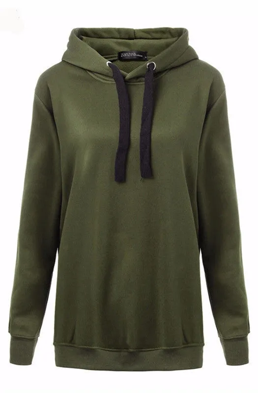 Loose Hooded Jacket Thick Long Sleeve Sweatshirt Warm Hoodies