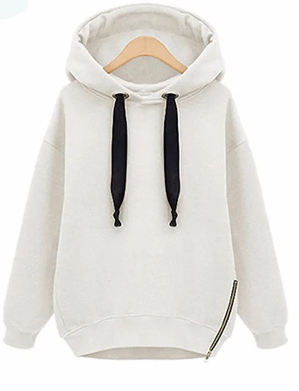 Loose Hooded Jacket Thick Long Sleeve Sweatshirt Warm Hoodies