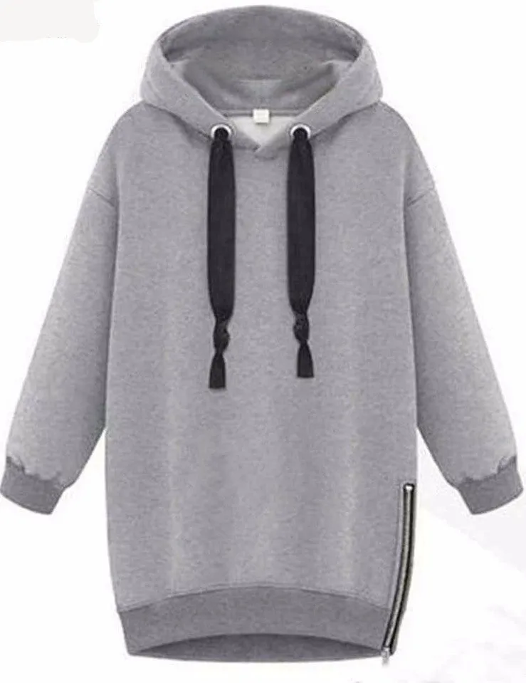 Loose Hooded Jacket Thick Long Sleeve Sweatshirt Warm Hoodies