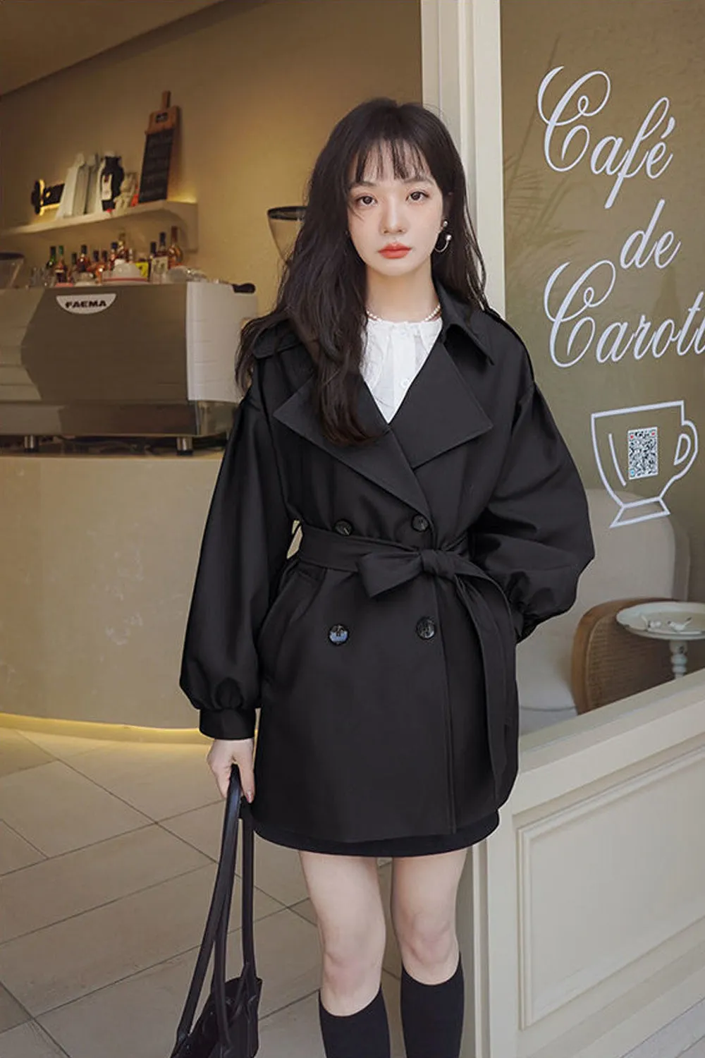 Loose Solid Colors Windbreaker Coat Jacket