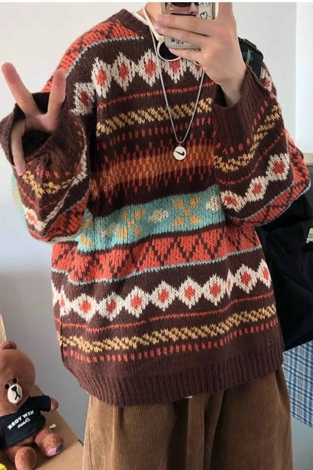 Loose Vintage Thick Knitted Sweater
