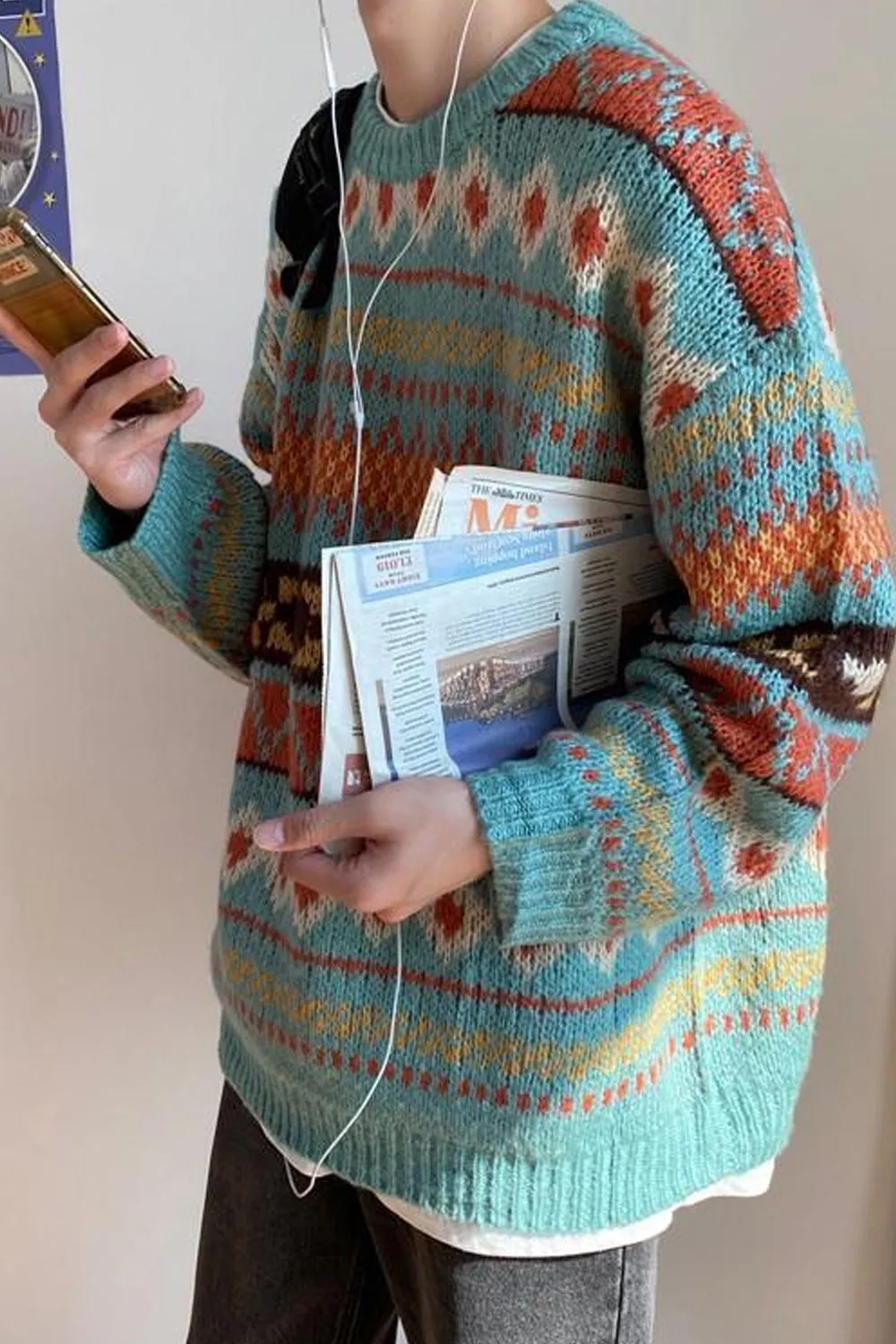 Loose Vintage Thick Knitted Sweater