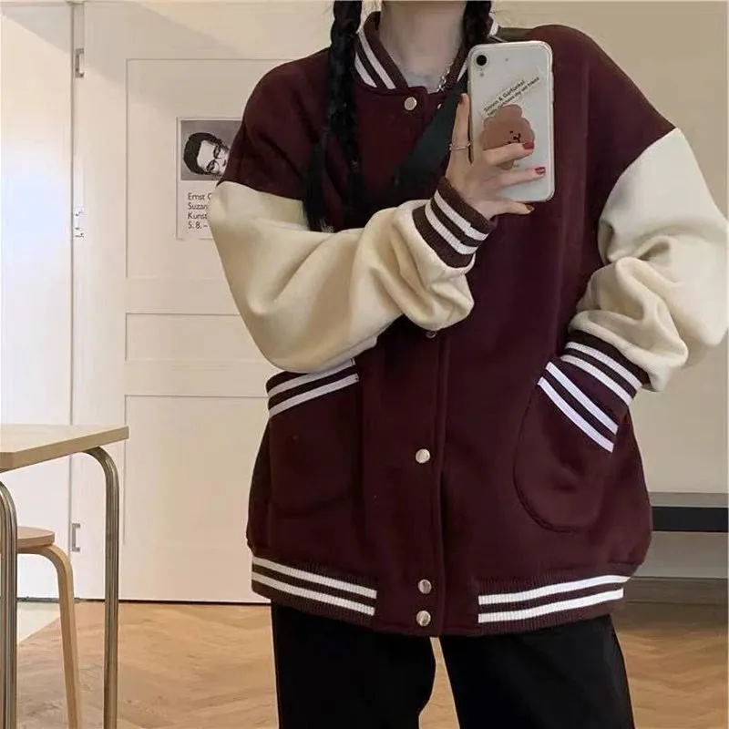 Loose Warm Casual Baseball Jacket