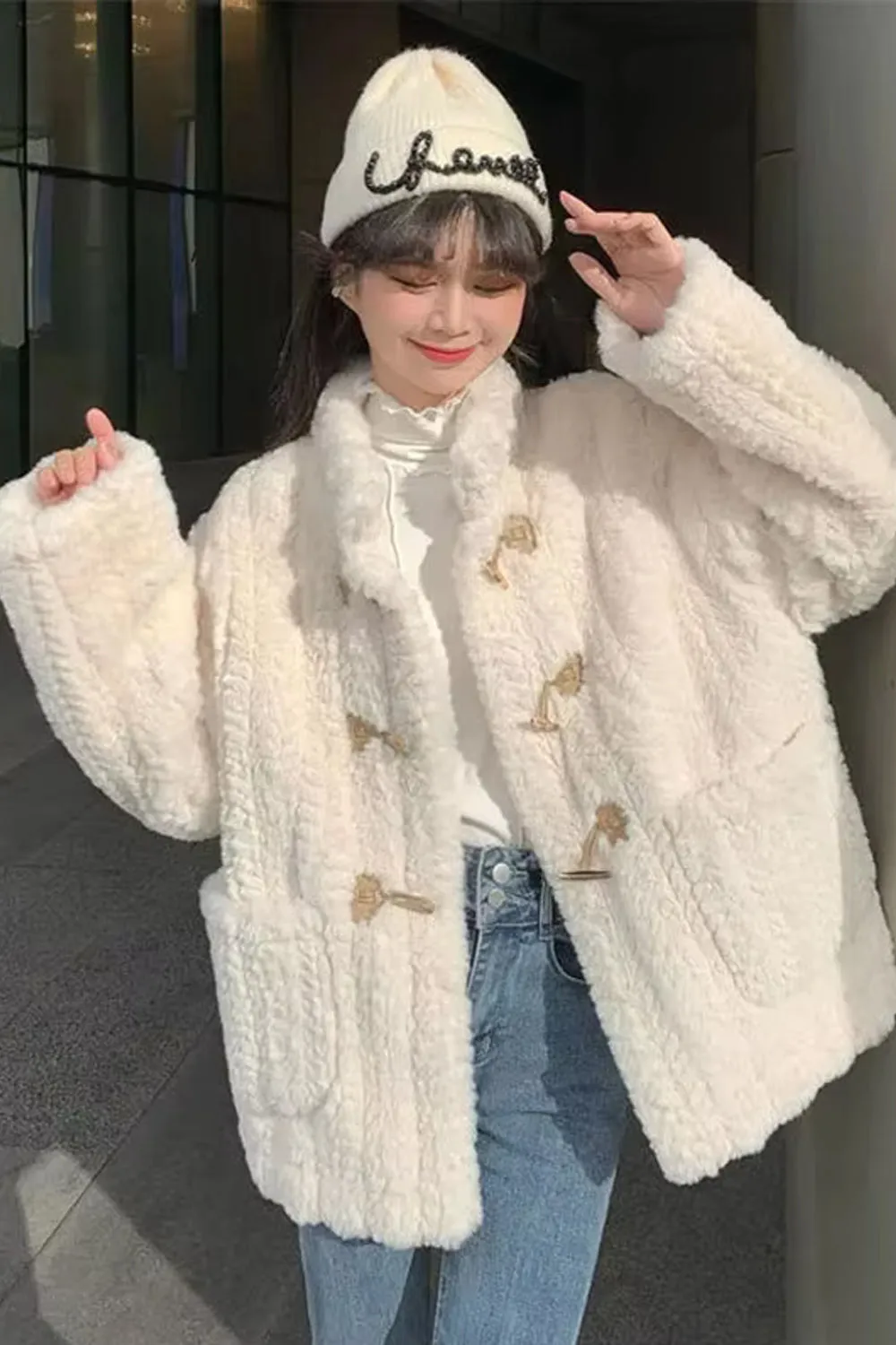 Loose Wool Knitting Casual Jacket