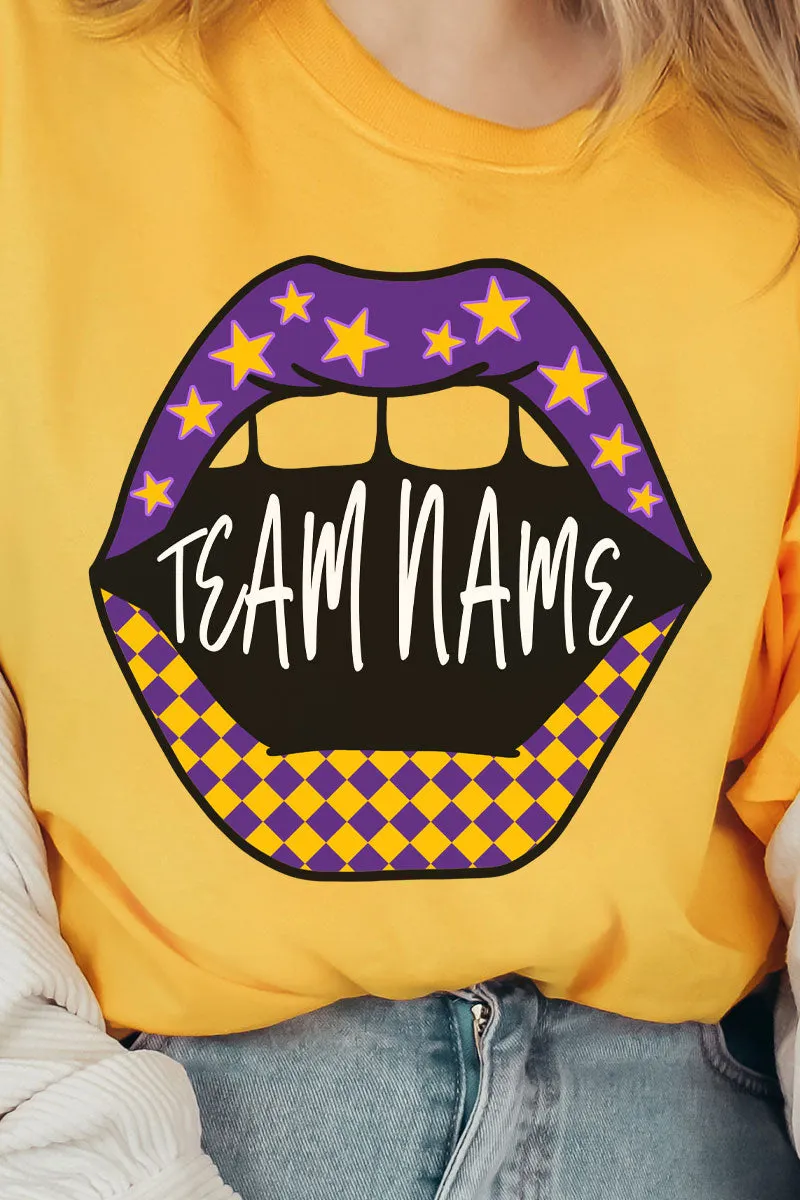 Loud Mouth Football Purple And Gold DryBlend Adult T-Shirt