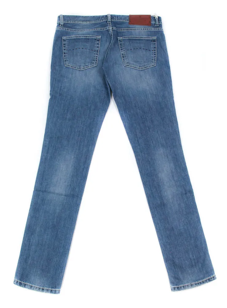 Luigi Borrelli Denim Blue Jeans - Super Slim - 32 US / 48 EU