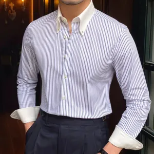 LuxShirts Kontraststreifen Herren Hemd
