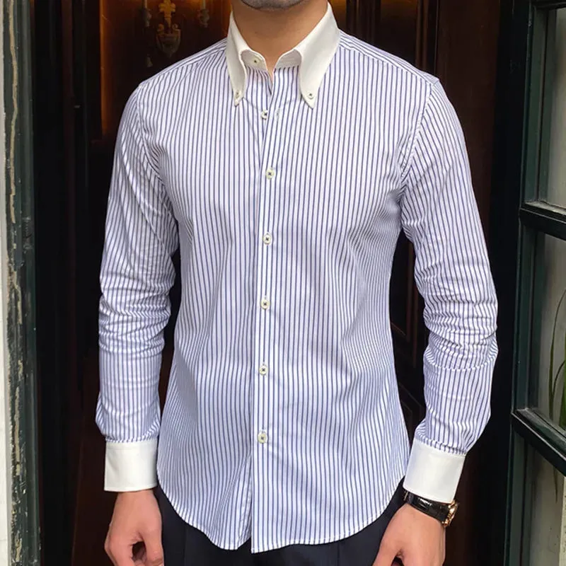 LuxShirts Kontraststreifen Herren Hemd