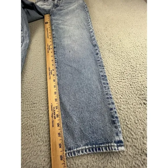 Madewell Jeans Womens 24 Blue Baggy Straight Medium Wash Denim Cotton NWOT