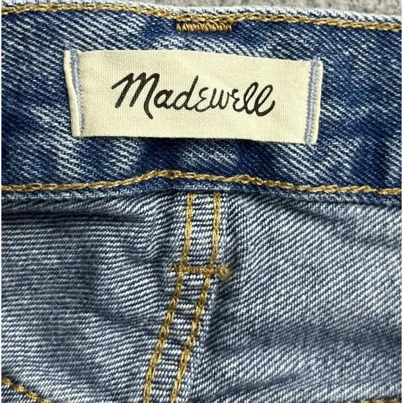 Madewell Jeans Womens 24 Blue Baggy Straight Medium Wash Denim Cotton NWOT