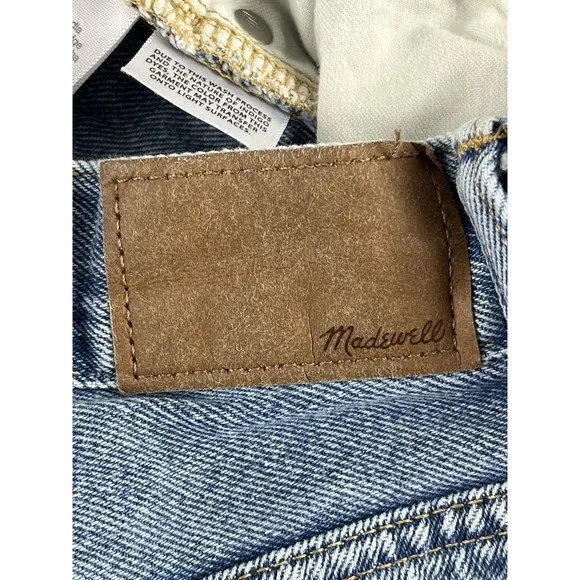 Madewell Jeans Womens 24 Blue Baggy Straight Medium Wash Denim Cotton NWOT