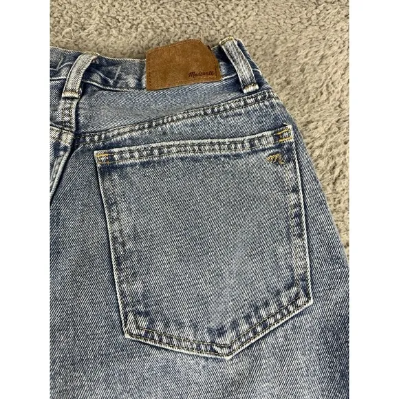 Madewell Jeans Womens 24 Blue Baggy Straight Medium Wash Denim Cotton NWOT