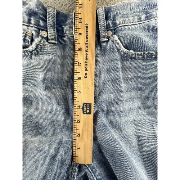 Madewell Jeans Womens 24 Blue Baggy Straight Medium Wash Denim Cotton NWOT