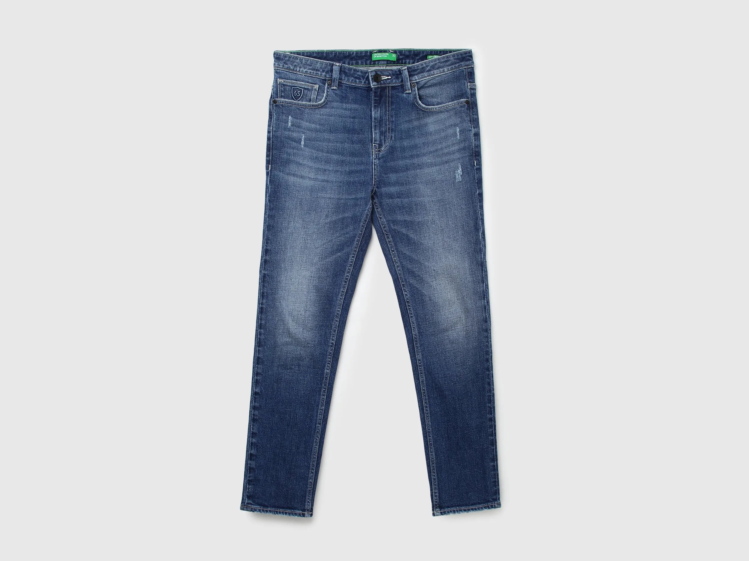 Men Solid Low Crotch Jeans