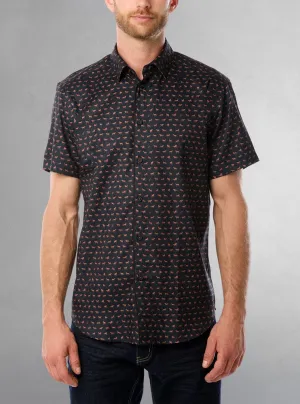 Men's casual short sleeve stretch shirt